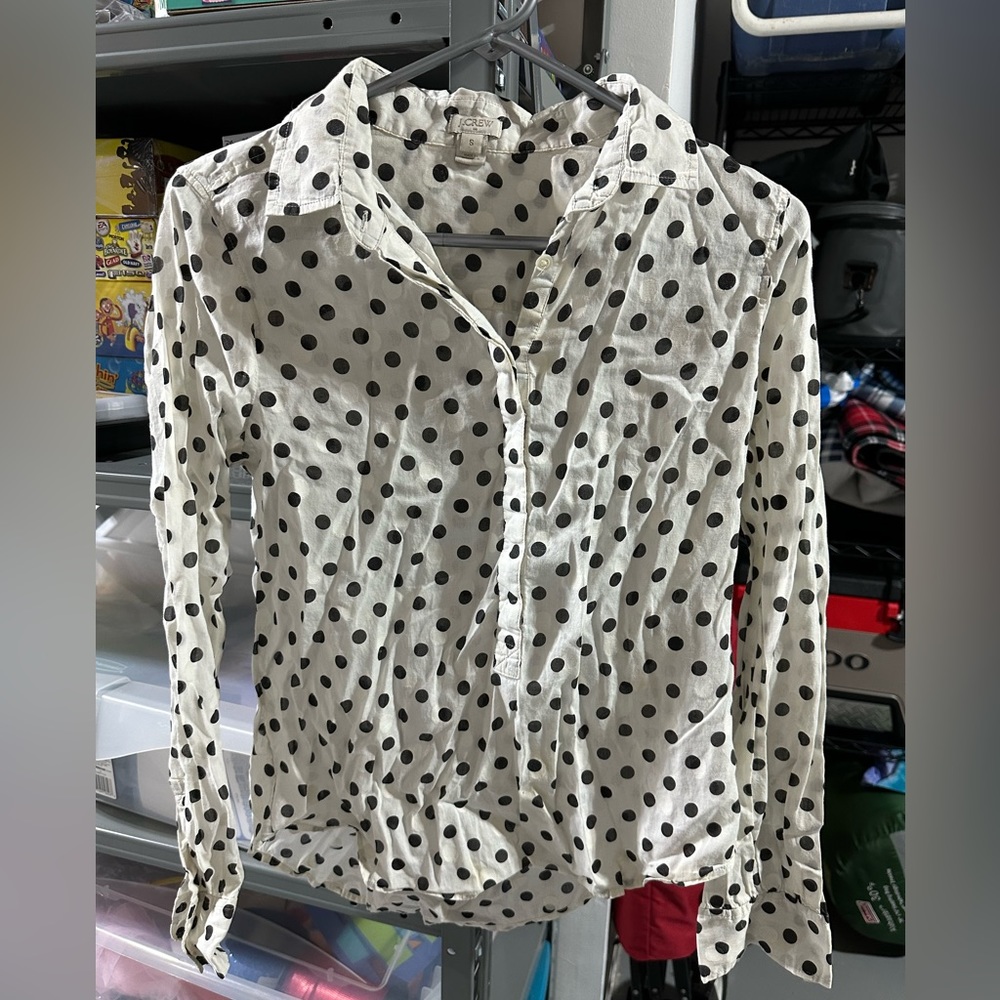 J. Crew 3/4 button down Small